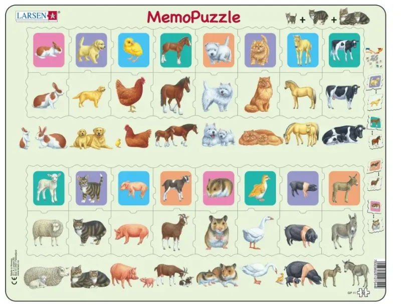 Puzzle Cadre - MemoPuzzle: Duo Mère et Bébé Animal
