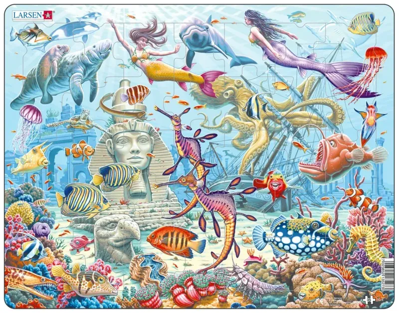 Puzzle Cadre - Sirènes dans une mystérieuse ville engloutie