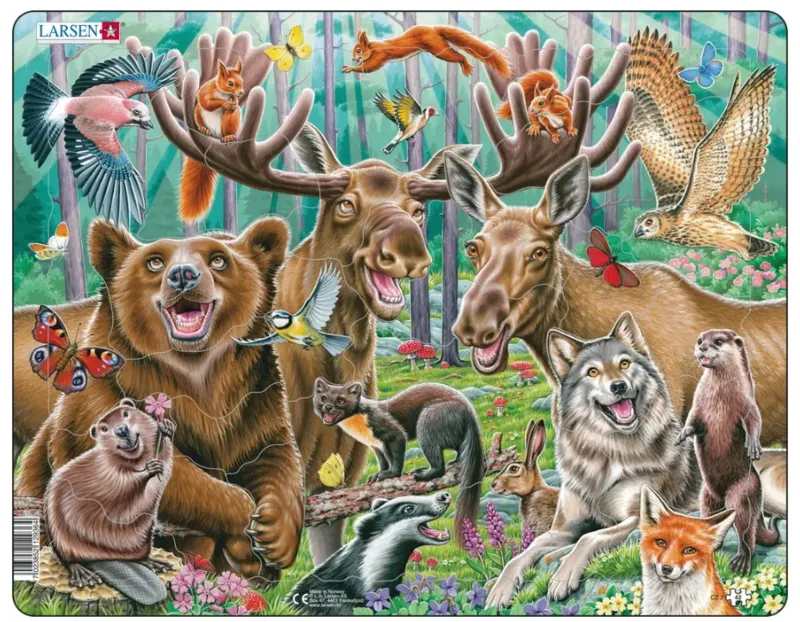Puzzle Cadre - Selfie des Animaux de la Forêt