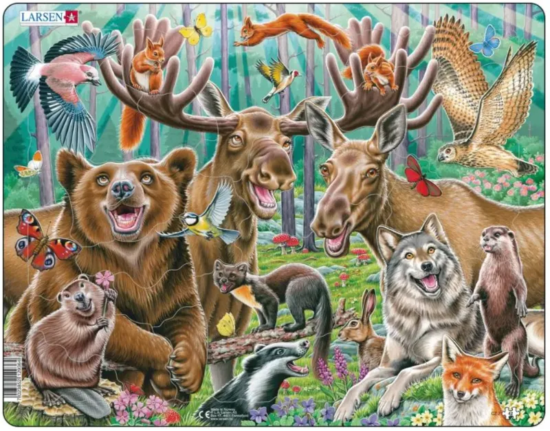 Puzzle Cadre - Happy Forest Selfie