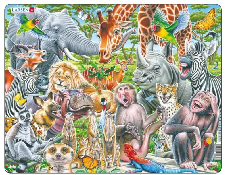 Puzzle Cadre - Selfie - Happy African Animals