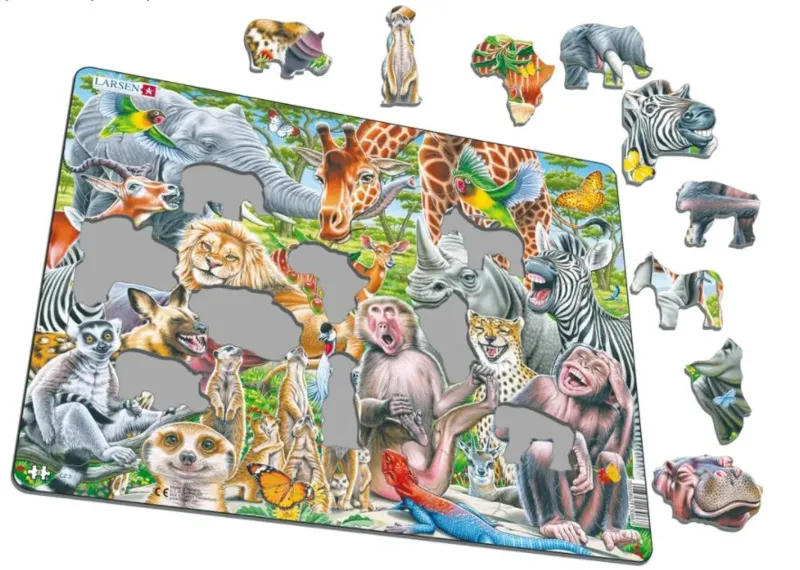 Puzzle Cadre - Selfie - Happy African Animals
