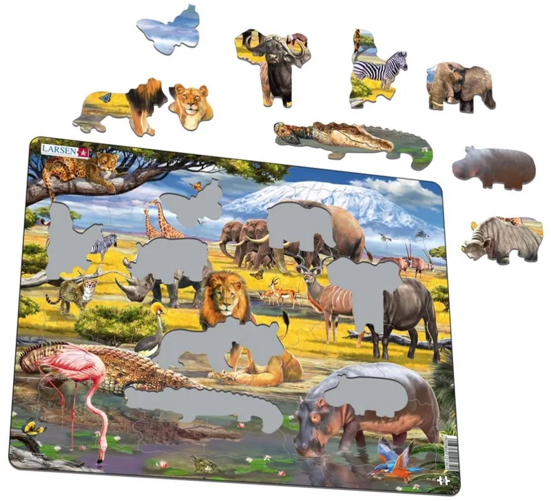 Puzzle Cadre - Animaux de la Savane