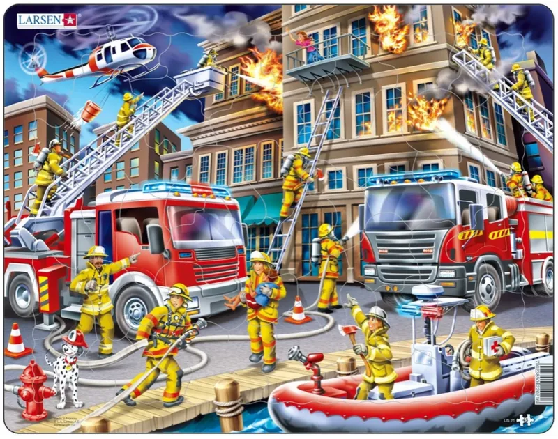 Puzzle Cadre - Intervention des Pompiers