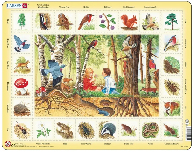 Puzzle Cadre - Apprendre l'Anglais : En Forêt (en Anglais)