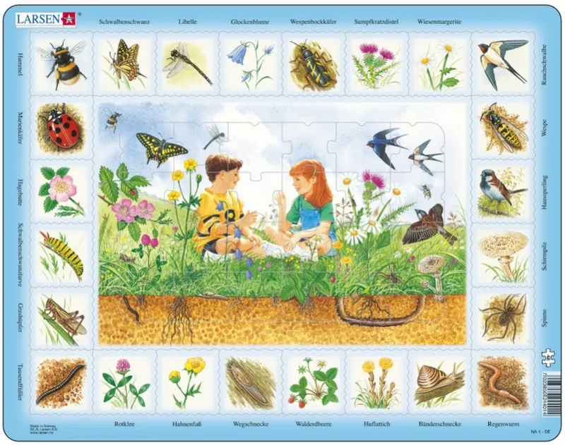 Puzzle Cadre - Apprendre l'Allemand : Dans le Pré (en Allemand)