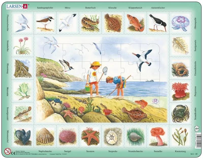 Puzzle Cadre - Apprendre l'Allemand : Le Bord de Mer (en Allemand)