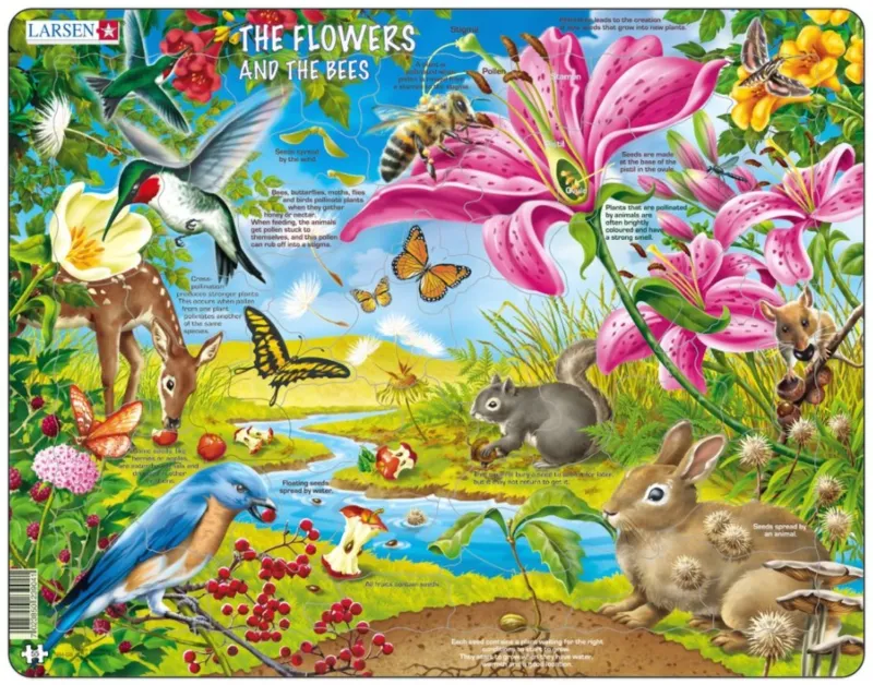 Puzzle Cadre - The Flowers and the Bees (en Anglais)
