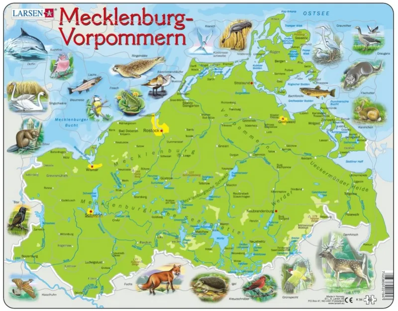 Puzzle Cadre - Mecklenburg-Vorpommern (en Allemand)