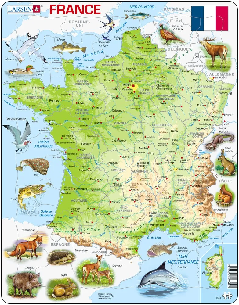 Puzzle Cadre - Carte de la France