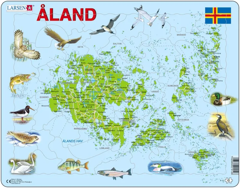 Puzzle Cadre - Carte des Iles Åland