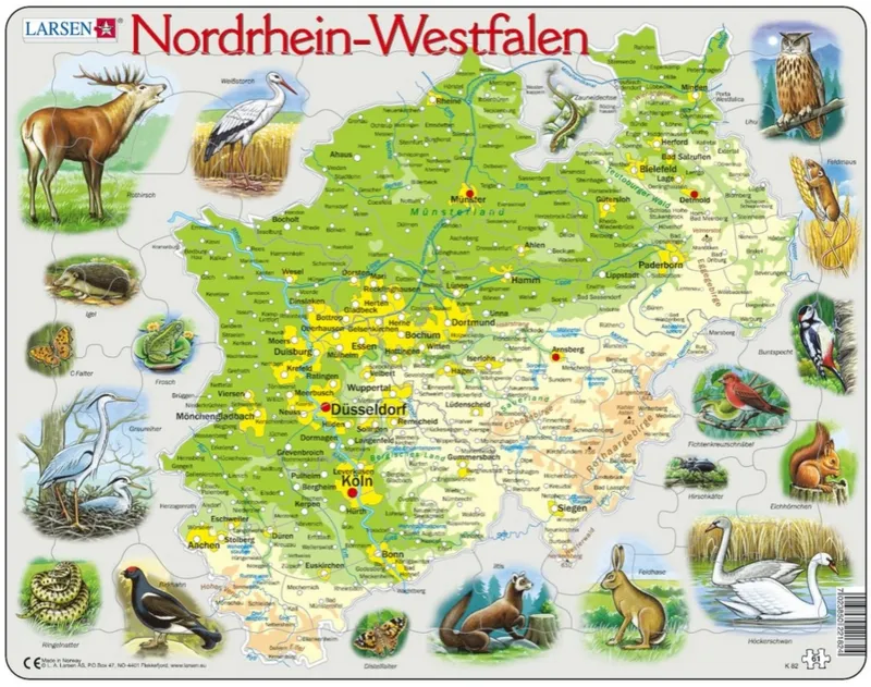 Puzzle Cadre - Bundesland : Nordrhein-Westfalen (en Allemand)