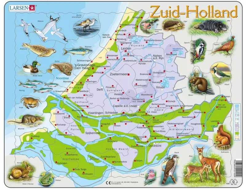Puzzle Cadre - Carte des Pays-Bas (en Hollandais)