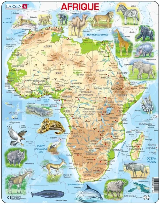 Puzzle Cadre - Afrique (en Français)