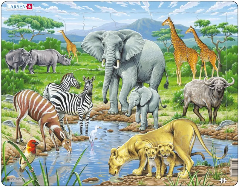 Puzzle Cadre - Les Animaux de la Savane Africaine
