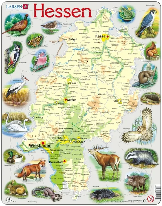 Puzzle Cadre - Bundesland : Hessen (en Allemand)