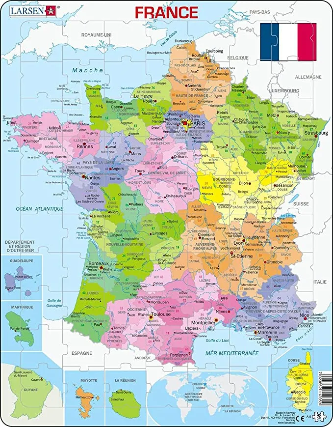 Puzzle Cadre - Carte de France