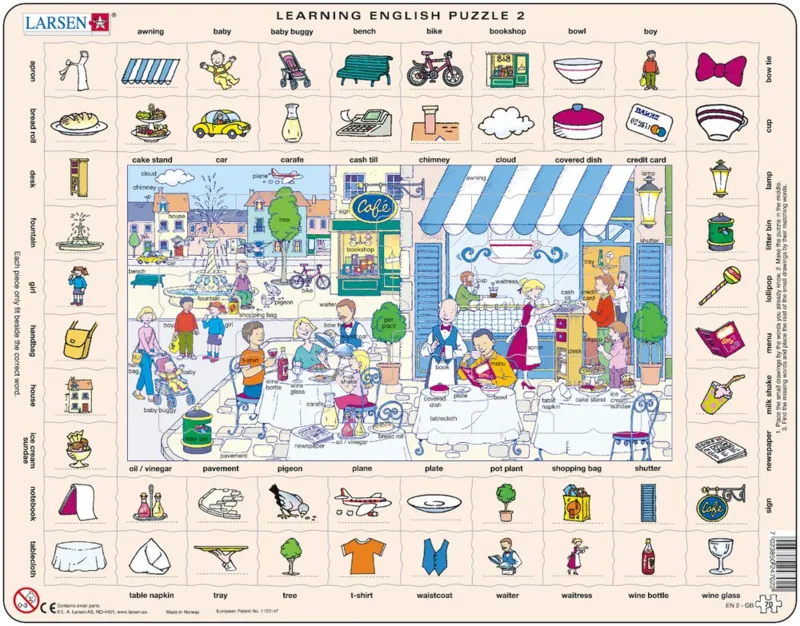 Puzzle Cadre - Apprendre l'Anglais 2 : Le Restaurant et la Ville (en Anglais)