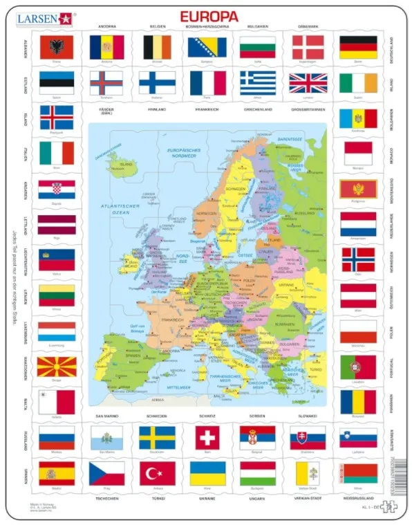 Puzzle Cadre - Europe (en Allemand)