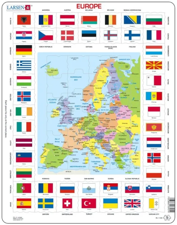 Puzzle Cadre - Europe (en Anglais)