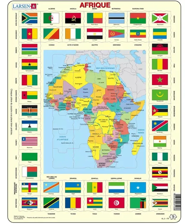 Puzzle Cadre - Carte de l'Afrique