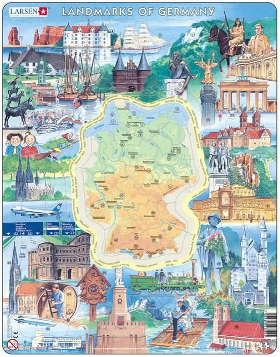 Puzzle Cadre - Sites Touristiques d'Allemagne