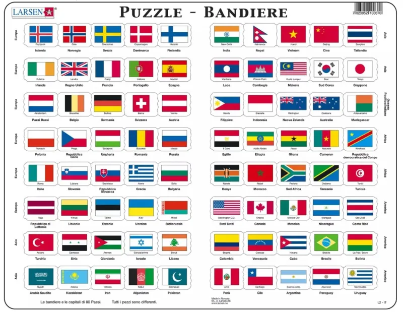 Puzzle Cadre - Bandiere