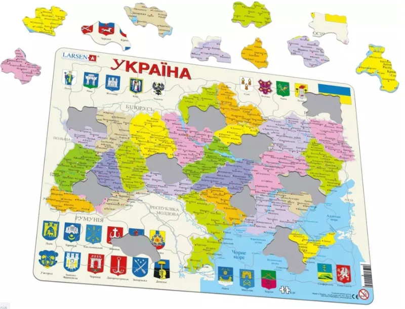 Rahmenpuzzle - Politische Karte der Ukraine