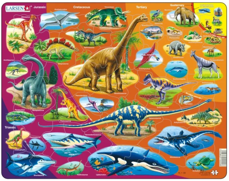 Puzzle Cadre - Dinosaures (en Anglais)