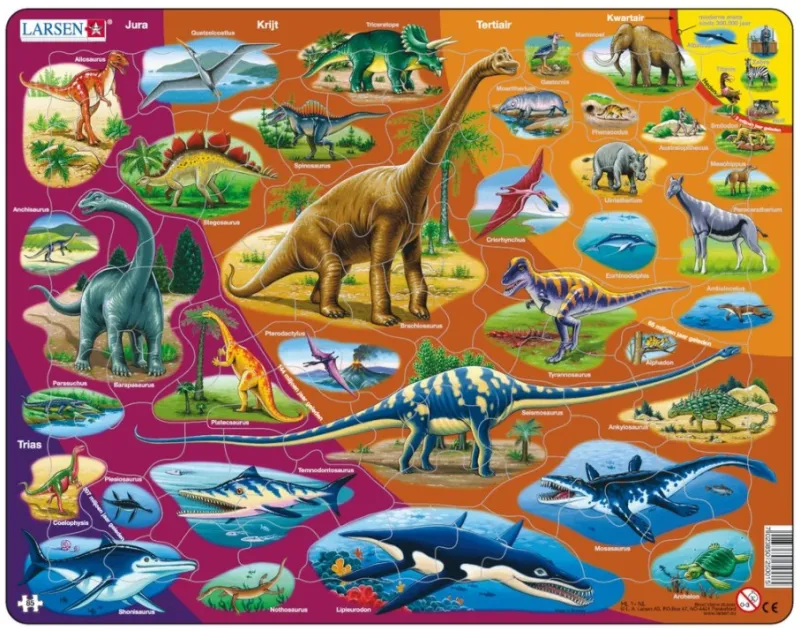 Puzzle Cadre - Dinosaures (en Hollandais)
