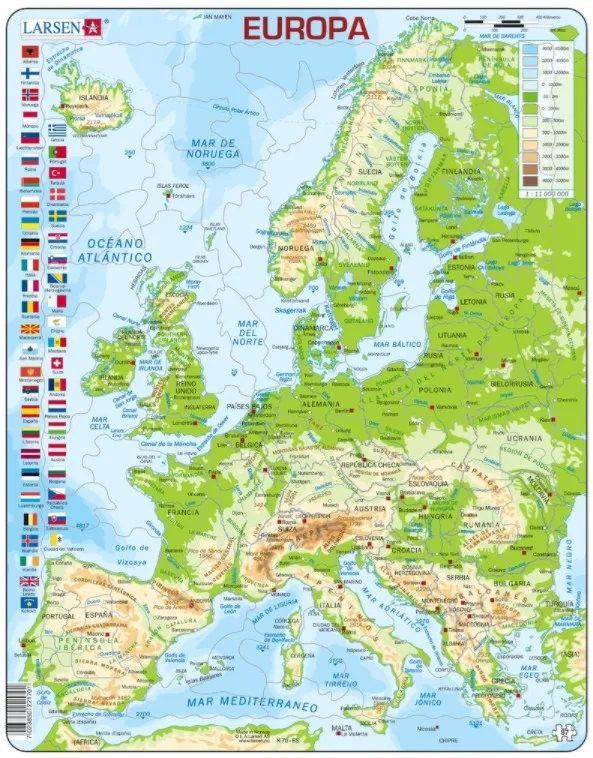 Puzzle Cadre - Europe (en Espagnol)