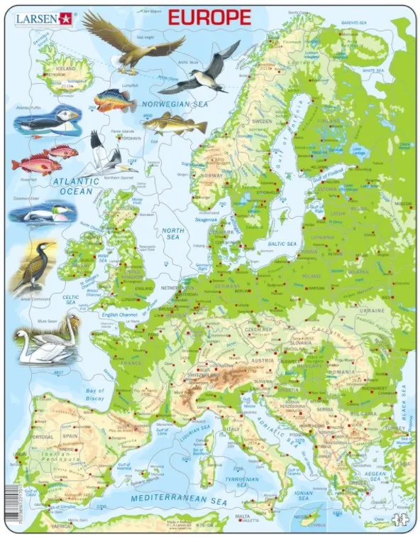 Puzzle Cadre - Europe (en Anglais)