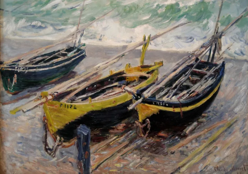Claude Monet : Trois bateaux de Pêche, 1886