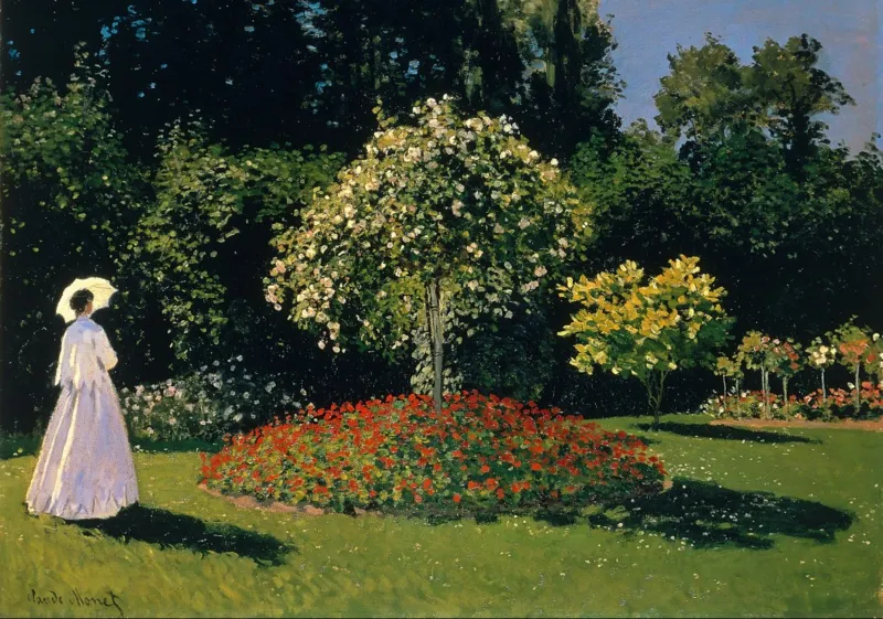 Claude Monet : Dame en Blanc au Jardin, 1867