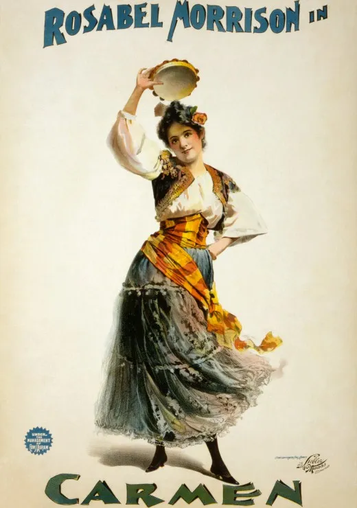 Affiche pour une Mise en Scène Américaine de la Carmen de Bize, 1896