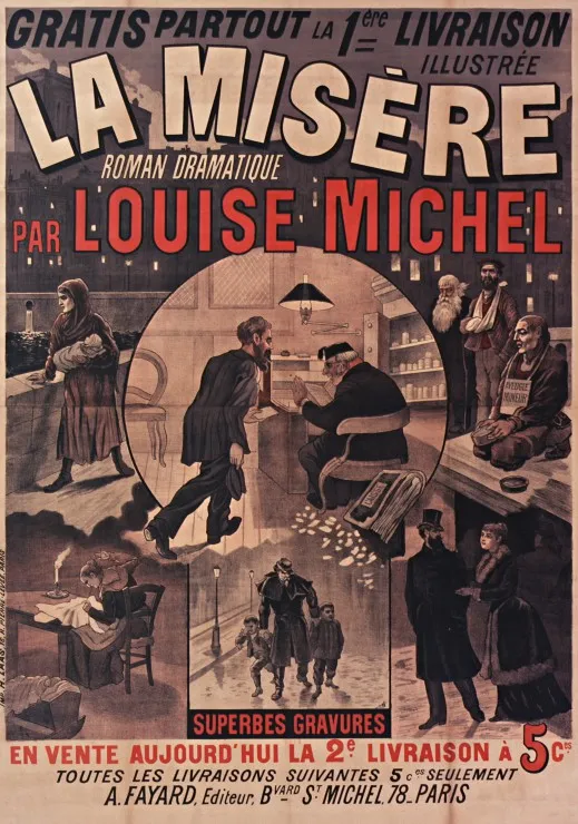 Affiche pour La Misère de Louise Michel, 1880