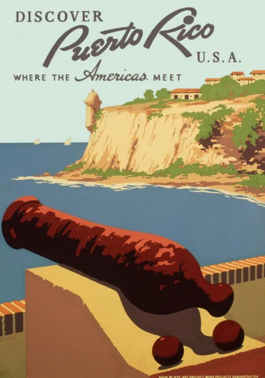 Affiche de Promotion pour le Tourisme à Porto Rico, 1936-1940