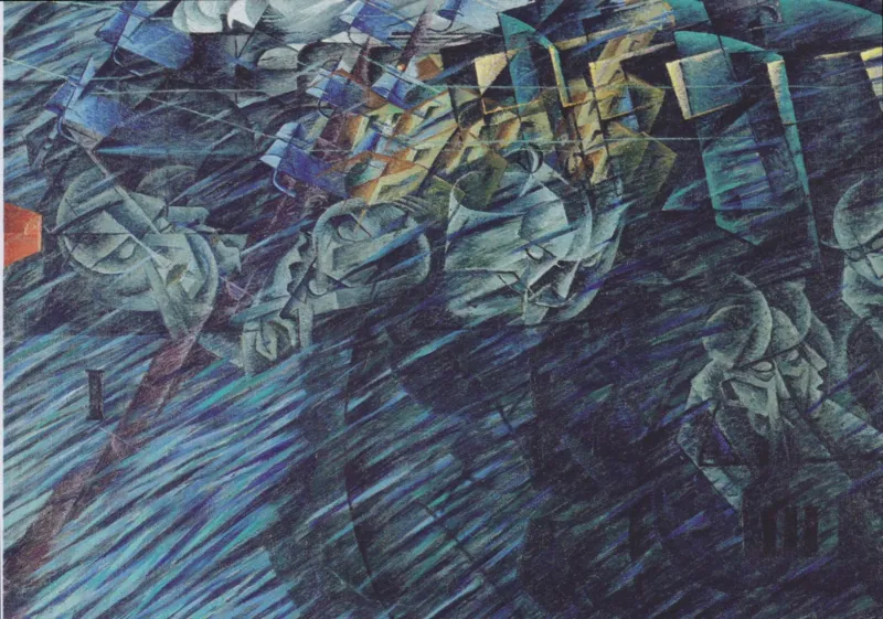 Umberto Boccioni : Stati d'animo, Quelli che vanno II, 1911