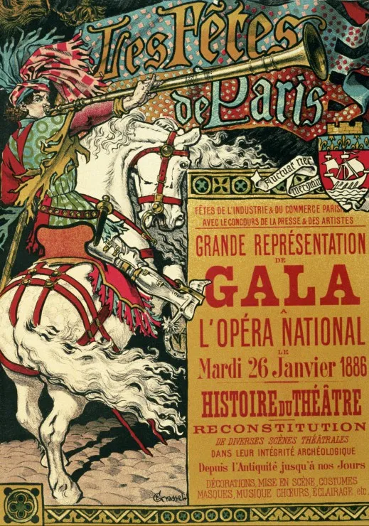 Affiche d'Eugène Grasset : Les Fêtes de Paris, 1896