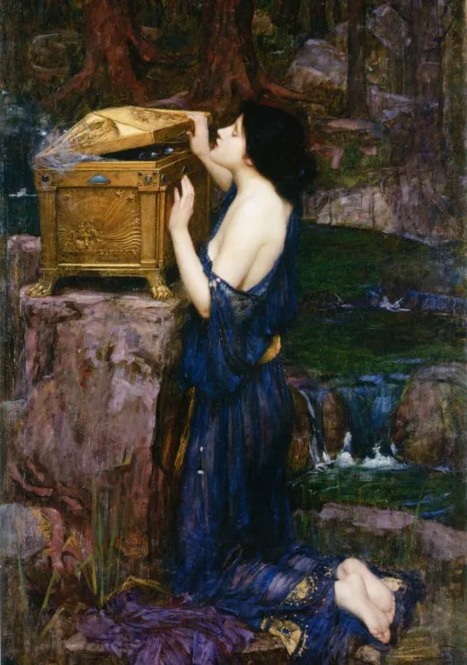Waterhouse John William : Pandora, 1896