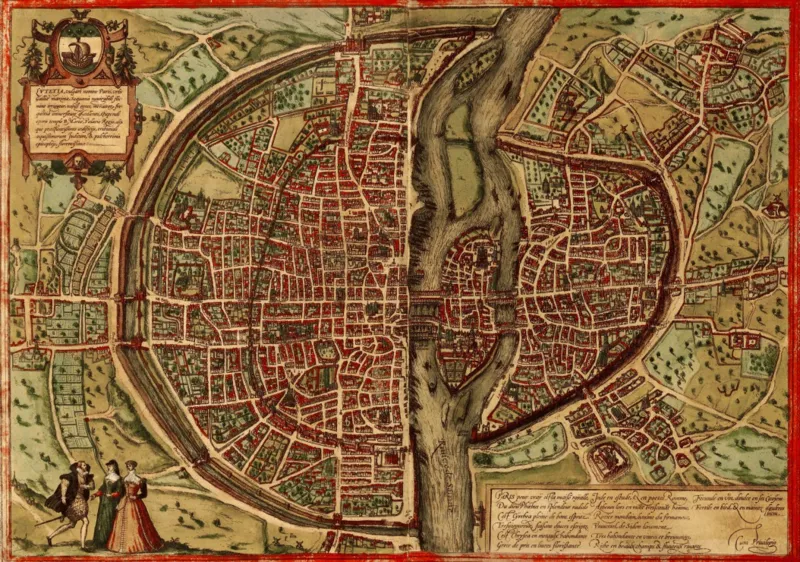 Braun : Plan de Paris, 1572