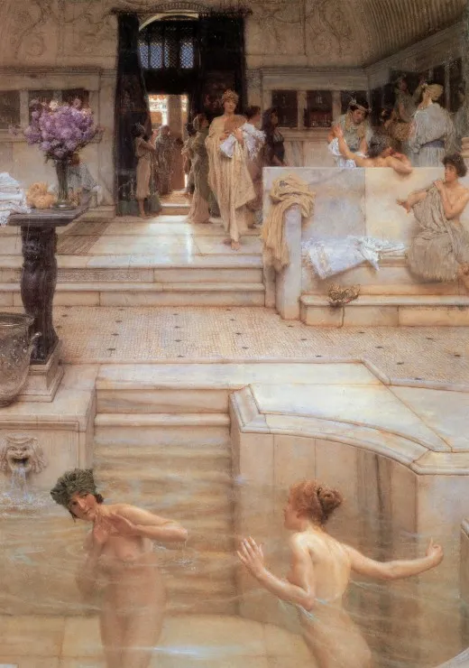 Sir Lawrence Alma-Tadema : A Favourite Custom, 1909