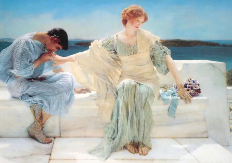 Sir Lawrence Alma-Tadema : Ask me no more, 1906
