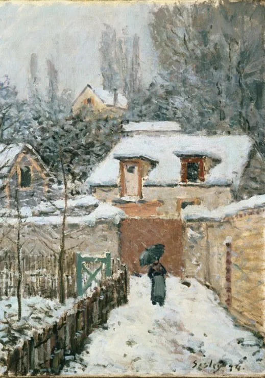 Alfred Sisley : La neige à Louveciennes, 1878
