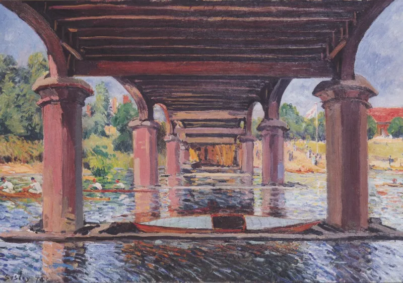 Alfred Sisley : Sous le Pont de Hampton Court, 1874