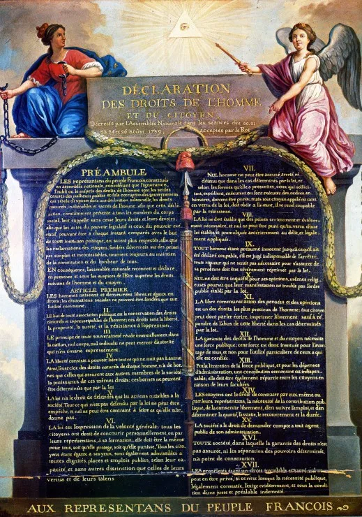 Jean-Jacques Le Barbier : Déclaration des droits de l'homme et du citoyen de 1789