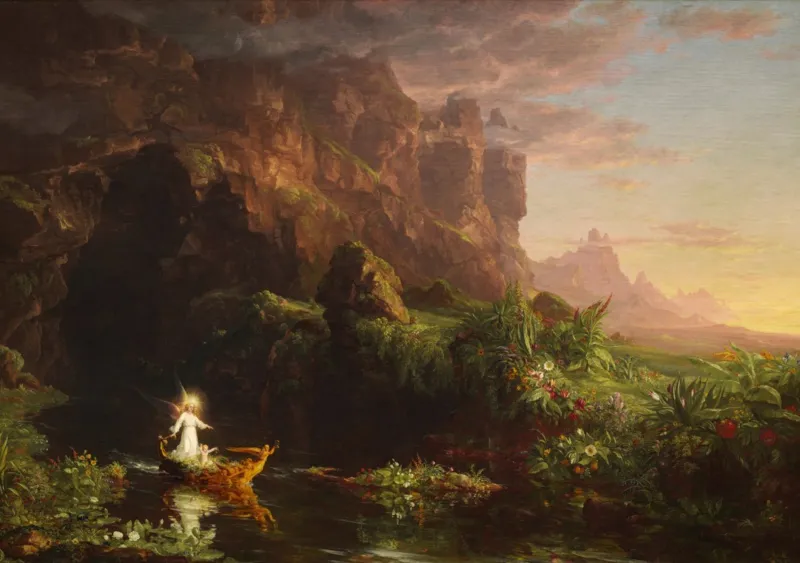 Thomas Cole : Le voyage de la Vie - L'enfance, 1842