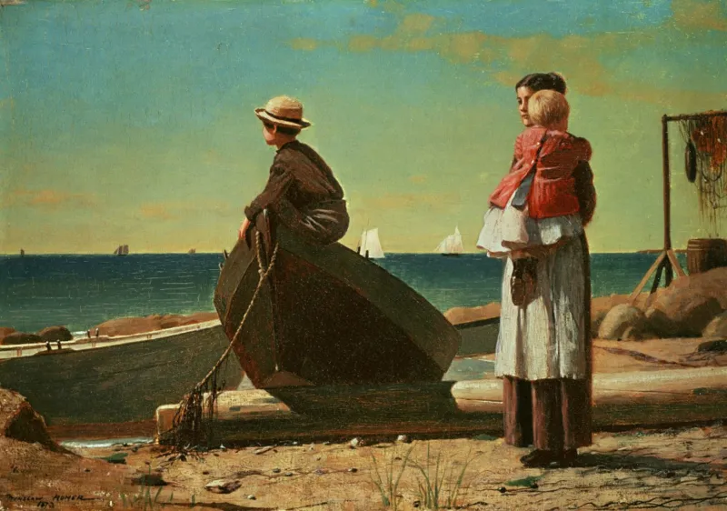 Winslow Homer : Dad's Coming!, 1873