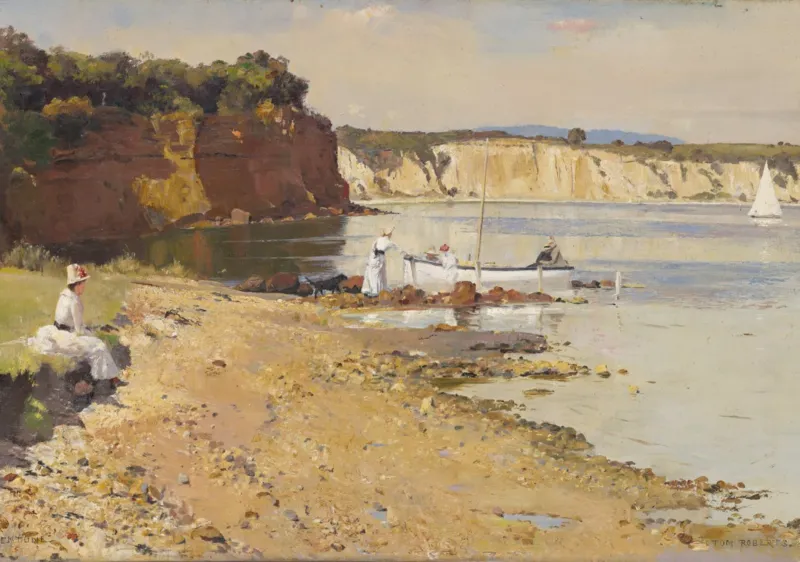 Tom Roberts : Slumbering Sea, Mentone, 1887