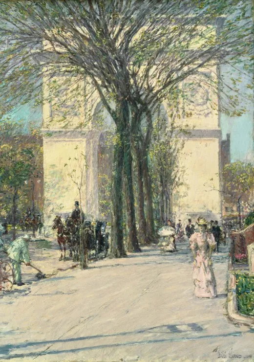 Childe Hassam : Washington Arch, Spring, 1890